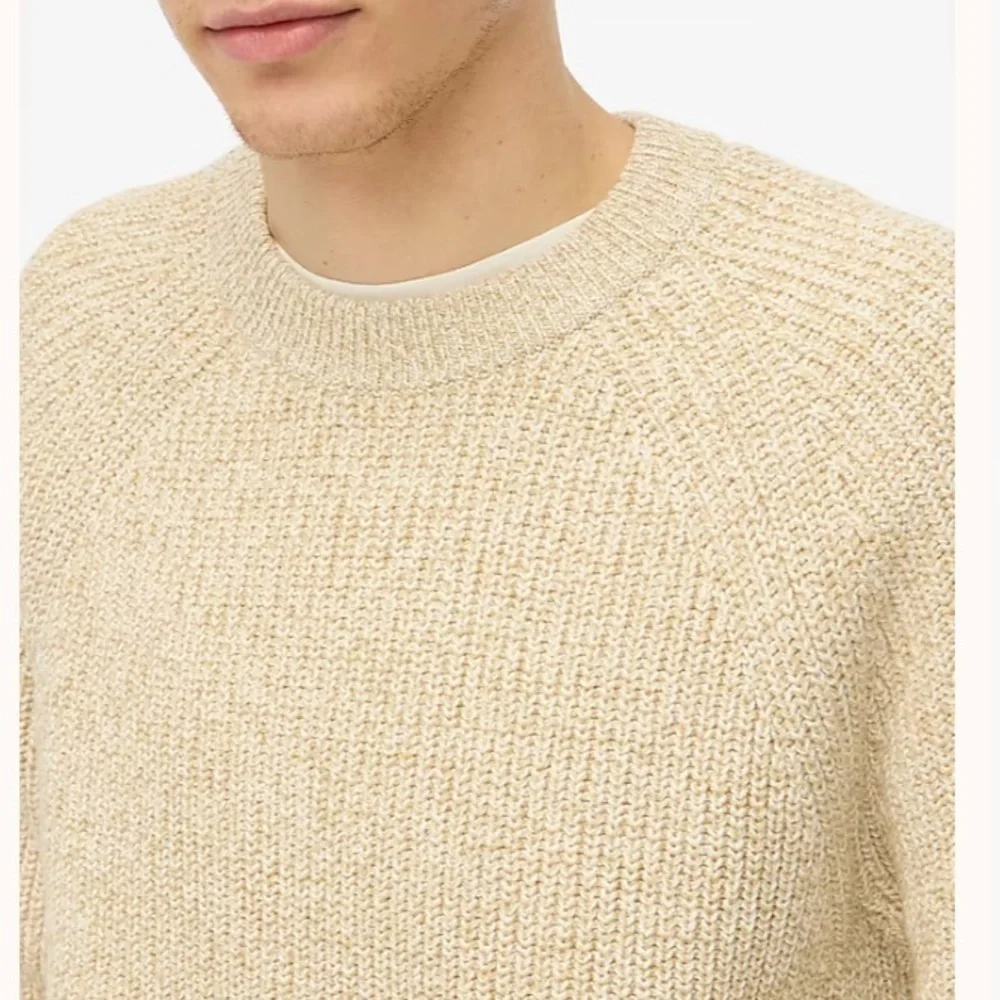 J crew Marled raglan shaker-stitch crewneck sweater